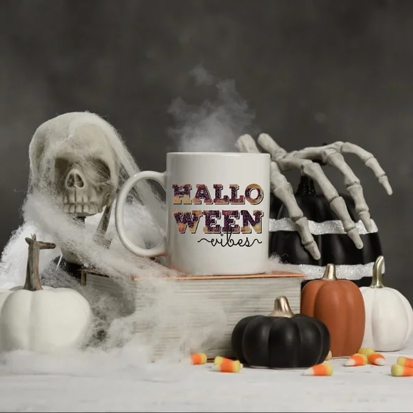 Halloween Vibes Leopard Print Lover Mug 11oz - Picture 2 of 2